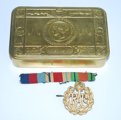 Lot 3 - A WW I Princess Mary Christmas gift tin with...