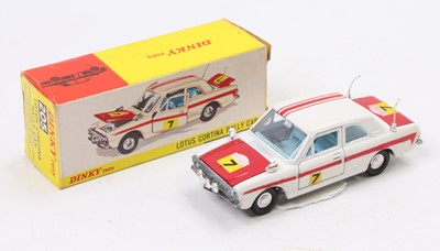 Lot 1144 - Dinky Toys No. 205 Lotus Cortina rally car,...