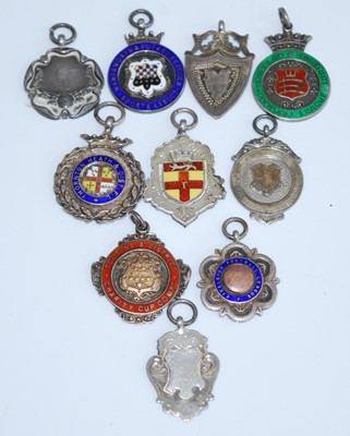 Lot 180 - A George V silver, yellow metal and enamelled...