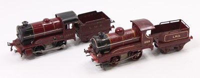 Lot 362 - Two Hornby 0-4-0 clockwork locos & tenders:...