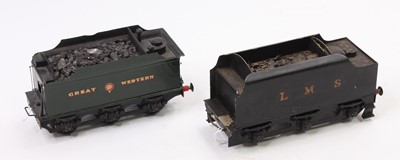 Lot 366 - Two non-Hornby 6-wheel tenders, possibly kit...