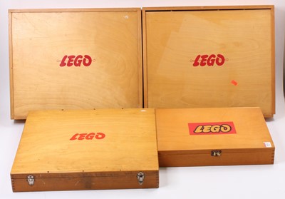 Lot 2015 - Four various mixed size Lego 1970s and 1980s...