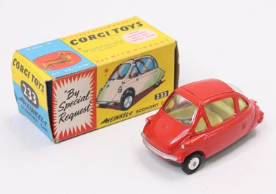 Lot 1412 - A Corgi Toys No. 233 Heinkel Economy car,...