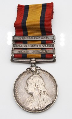 Lot 150 - A Boer/Great War group of four medals, to...