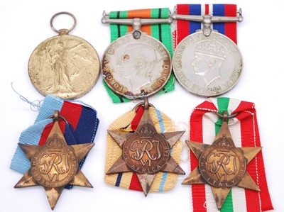 Lot 213 - A WW I/II group of six medals, to include...