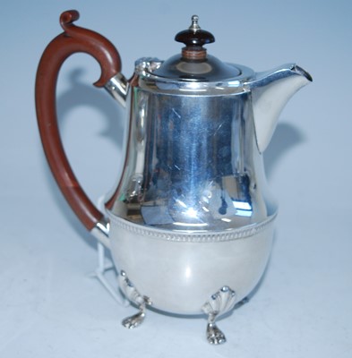 Lot 2171 - A mid-20th century silver four-piece tea set,...