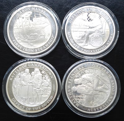 Lot 2160 - A collection of fifteen silver commemorative...