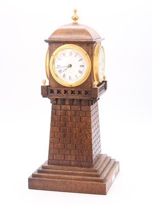 Lot 7 - A 20th century oak cased lighthouse clock,...
