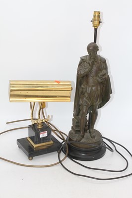 Lot 30 - A modern metal table lamp in the form of...