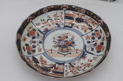 Lot 56 - A Chinese blue and white porcelain dish, in...