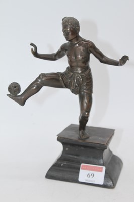 Lot 69 - An Eastern bronzed figure of a man, h.20cm;...