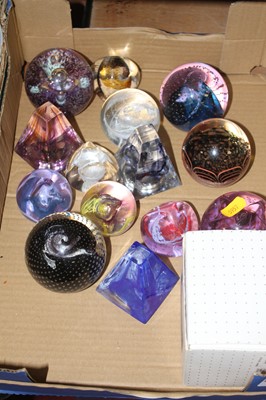 Lot 85 - A collection of glass paperweights