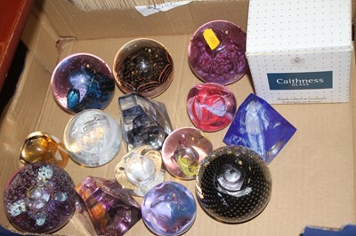 Lot 85 - A collection of glass paperweights