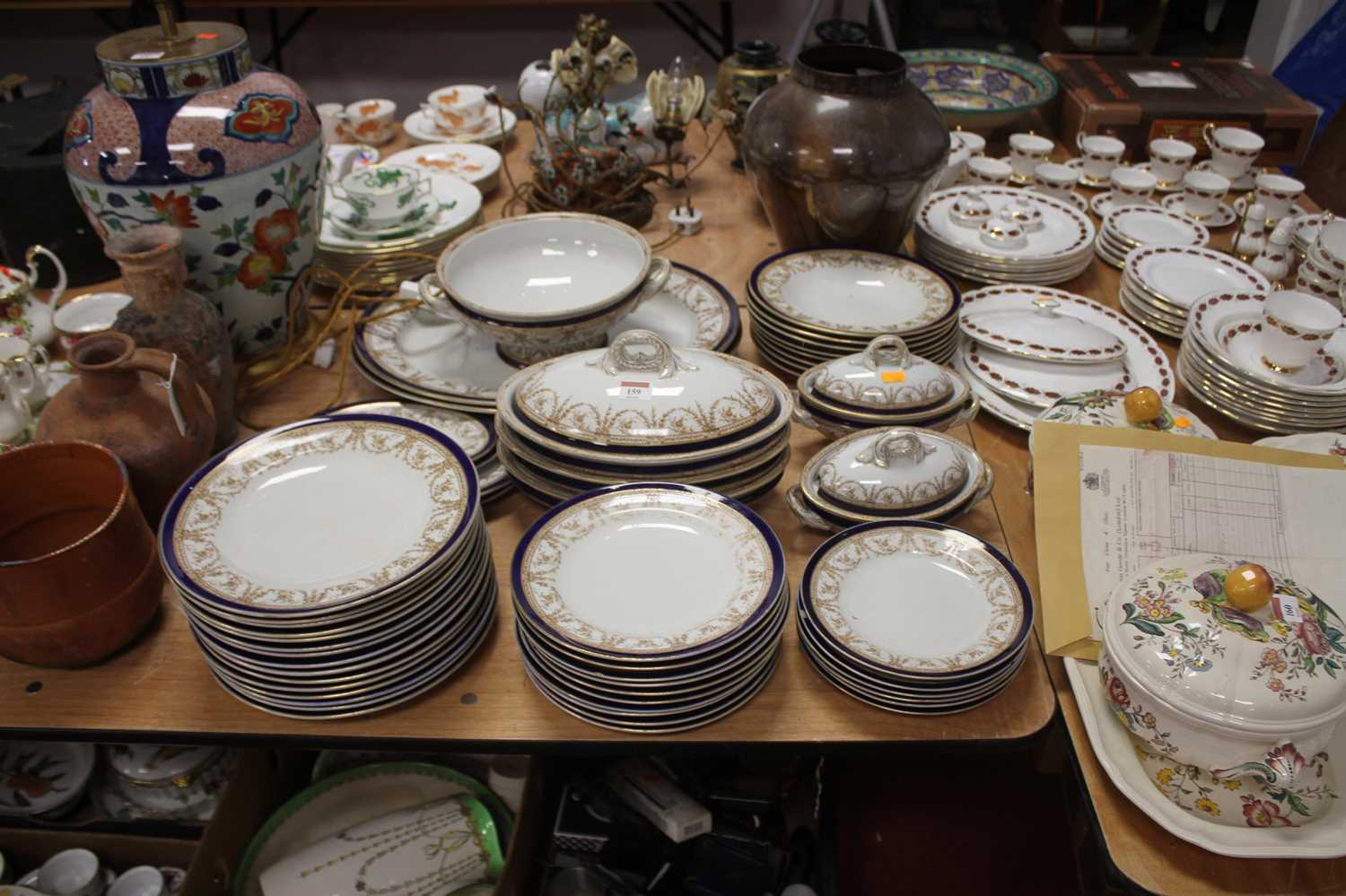 Lot 159 - A Royal Worcester dinner service, decorated...