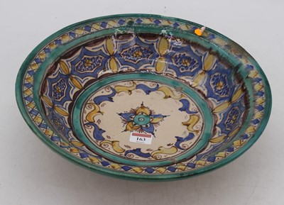 Lot 163 - A 19th century Moroccan tin-glazed earthenware...