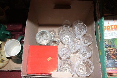 Lot 166 - A box of crystal glassware