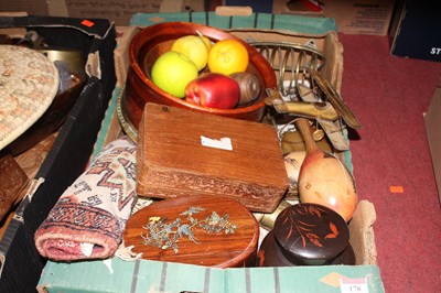 Lot 178 - Two boxes of miscellaneous items, to include...