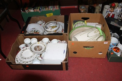 Lot 187 - Three boxes of ceramics, to include Royal...