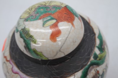 Lot 191 - A Chinese Nanking crackle-glazed ginger jar...