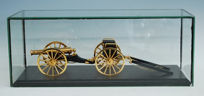 Lot 182 - A lacquered brass scale model of a Napoleonic...