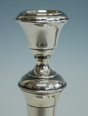 Lot 2166 - A pair of George V loaded silver table...