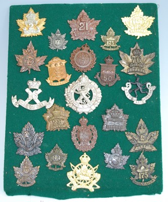 Lot 67 - A collection of Canadian Regiment cap badges...