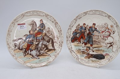 Lot 213 - A pair of 19th century French Deposé Limoges...