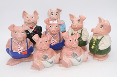 Lot 70 - A set of eight Wade Natwest piggy-banks, the...