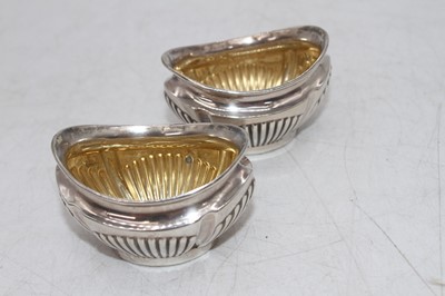 Lot 300 - A pair of Elizabeth II silver table salts, of...