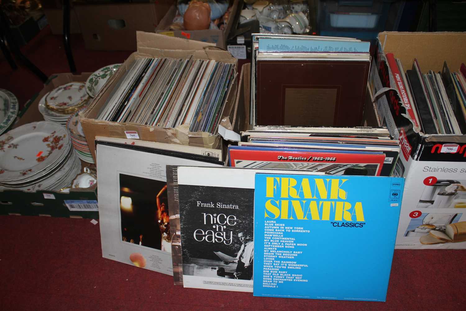 Lot 705 - A collection of vintage LPs, to include The...