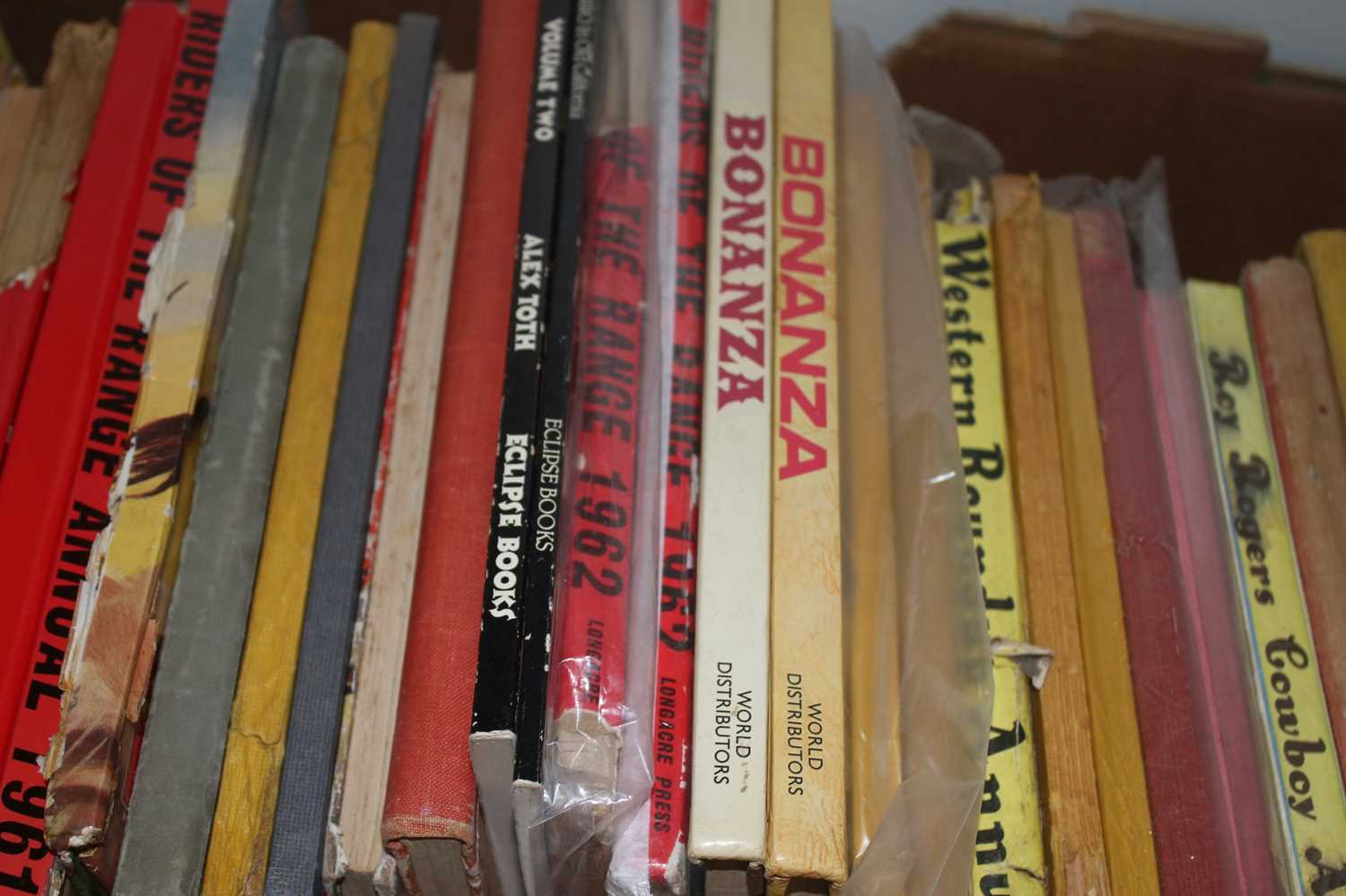 Lot 741 - Four boxes of vintage books and annuals...