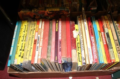 Lot 741 - Four boxes of vintage books and annuals...