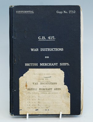 Lot 62 - A WW I War Instructions For British Merchant...