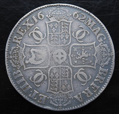 Lot 2025 - England, 1662 crown, Charles II laureate and...