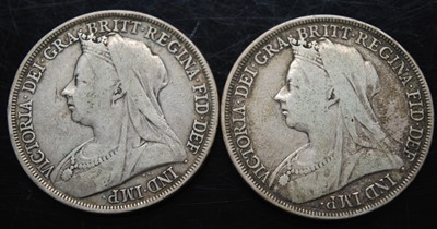 Lot 2017 - Great Britain, 1897 crown, Victoria veiled...