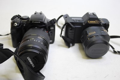Lot 332 - A Canon EOS 300D digital camera, having Tamron...