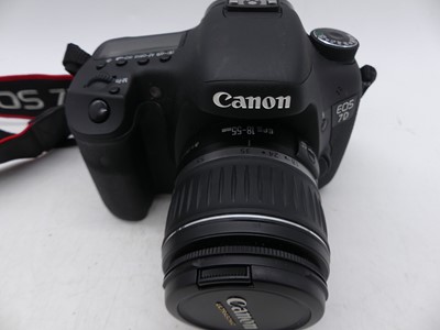 Lot 343 - A Canon EOS 7D digital camera, having EFS...