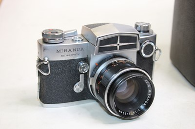 Lot 344 - A Miranda Sensorex SLR camera, wih two...