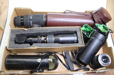 Lot 345 - Eight camera lenses, to include a Sigma DC...