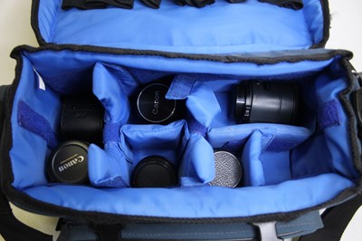 Lot 352 - Five Canon camera lenses, to include a 35-70mm...