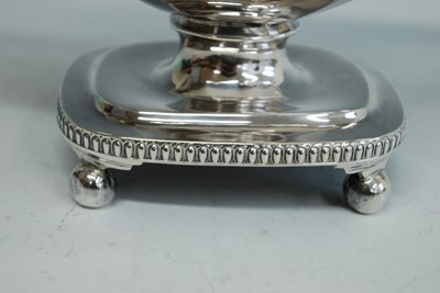 Lot 2132 - A George III silver pedestal teapot, of...