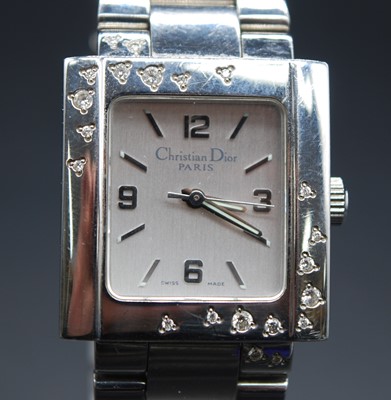 Lot 2644 - A Christian Dior lady's Riva stainless steel...