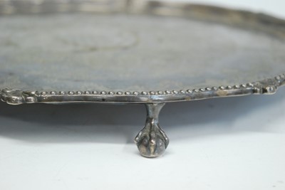 Lot 2153 - A Victorian silver presentation salver, of...