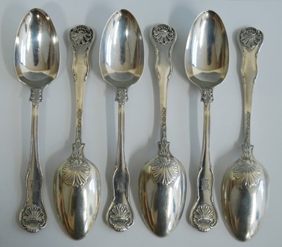 Lot 2146 - A set of six early Victorian silver dessert...