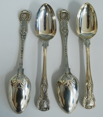Lot 2156 - A set of four Victorian silver tablespoons, in...