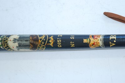 Lot 122 - A Victorian turned beech truncheon, polychrome...