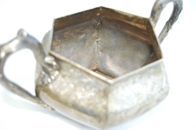 Lot 2143 - A 19th century Irish silver three-piece tea...