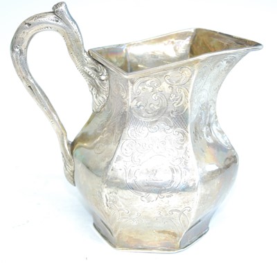 Lot 2143 - A 19th century Irish silver three-piece tea...