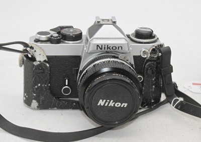 Lot 364 - A Nikon FE SLR camera, serial #3484089, having...