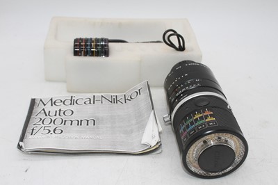 Lot 368 - A medical Nikkor 200mm Auto f/5.6 lens,...